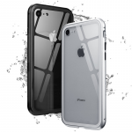 Wholesale iPhone 8 / 7 Fully Protective Magnetic Absorption Technology Transparent Clear Case (Black)